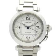 Pre-owned Glass watches Cartier Vintage , White , Heren