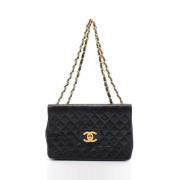 Pre-owned Leather chanel-bags Chanel Vintage , Black , Dames