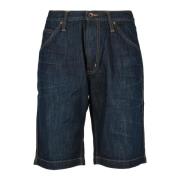 Katoenen Bermuda Shorts Edwin , Blue , Heren