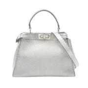 Pre-owned Leather handbags Fendi Vintage , Gray , Dames