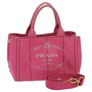 Pre-owned Canvas prada-bags Prada Vintage , Pink , Dames