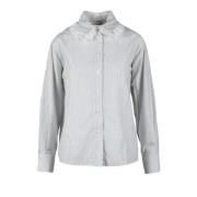 Zijde Blend Viscose Katoenen Shirt See by Chloé , Gray , Dames