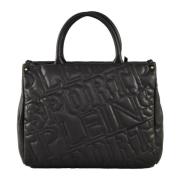 Stijlvolle PU-tas Plein Sport , Black , Dames