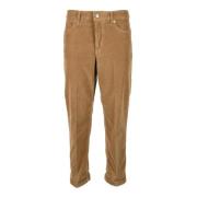 Casual Lyocell Katoenmix Broek Dondup , Brown , Dames