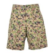 Katoenen Bermuda Shorts Department Five , Green , Heren