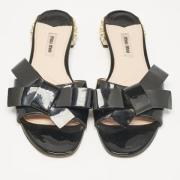 Pre-owned Fabric flats Miu Miu Pre-owned , Black , Dames