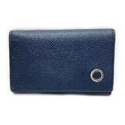 Pre-owned Leather wallets Bvlgari Vintage , Blue , Dames