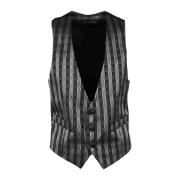 Stijlvolle Vest met Polyester-Acetaat Mix Alessandro Dell'Acqua , Gray...