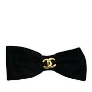 Pre-owned Canvas hair-accessories Chanel Vintage , Black , Dames