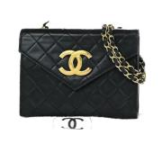 Pre-owned Leather chanel-bags Chanel Vintage , Black , Dames