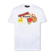 Bedrukt T-shirt Dsquared2 , White , Heren