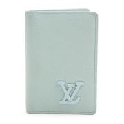 Pre-owned Leather wallets Louis Vuitton Vintage , Blue , Heren