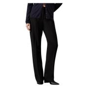 Zwarte Wol Slim Straight Broek Calvin Klein , Black , Dames