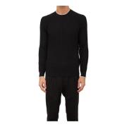 Zwarte Ronde Hals Shirt Paolo Pecora , Black , Heren