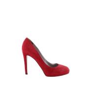 Pre-owned Suede heels Sergio Rossi Pre-owned , Red , Dames