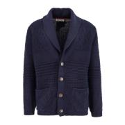 Katoenen vest met iconische knopen Brunello Cucinelli , Blue , Heren