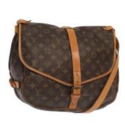 Pre-owned Canvas louis-vuitton-bags Louis Vuitton Vintage , Brown , Da...