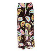 Zijde Blend Stijlvolle Broek Maliparmi , Multicolor , Dames