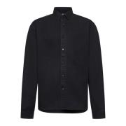 Zwarte Denim Relaxte Fit Shirt Saint Laurent , Black , Heren