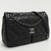 Pre-owned Leather chanel-bags Chanel Vintage , Black , Dames