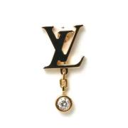 Pre-owned Metal earrings Louis Vuitton Vintage , Yellow , Dames