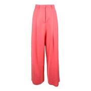 Elegante Viscose Katoen Broek Alysi , Pink , Dames