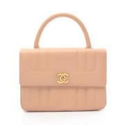 Pre-owned Leather chanel-bags Chanel Vintage , Beige , Dames