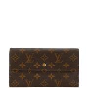 Pre-owned Leather wallets Louis Vuitton Vintage , Brown , Dames