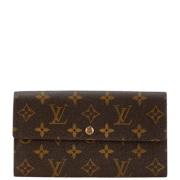 Pre-owned Leather wallets Louis Vuitton Vintage , Brown , Dames