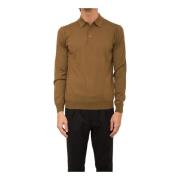 Bruine Polo Shirt Klassieke Stijl Paolo Pecora , Brown , Heren