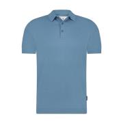 Gebreide Polo Shirt State of Art , Blue , Heren