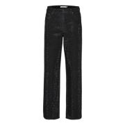 Spijkerbroek met studs en rechte pijpen Gestuz , Black , Dames