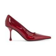 Chroomeffect Leren Colleté Hakken Jimmy Choo , Red , Dames