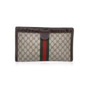 Pre-owned Fabric clutches Gucci Vintage , Beige , Dames