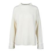 Merino Wolmix Gebreide Trui Sun68 , White , Dames