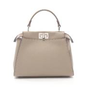 Pre-owned Leather handbags Fendi Vintage , Beige , Dames