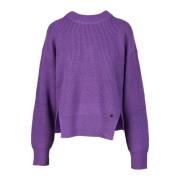 Stijlvolle Gebreide Top Acetaat Wolmix Ottod'Ame , Purple , Dames