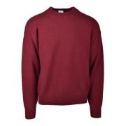 Merino Cashmere Mix Stijlvolle Trui Covert , Red , Heren