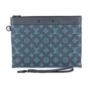 Pre-owned Canvas clutches Louis Vuitton Vintage , Black , Dames