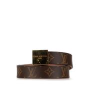 Pre-owned Canvas belts Louis Vuitton Vintage , Brown , Dames