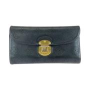 Pre-owned Leather wallets Louis Vuitton Vintage , Black , Dames