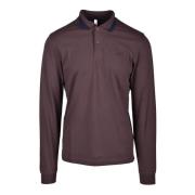 Katoen Elastaan Polo Shirt Sun68 , Brown , Heren