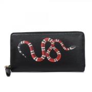 Pre-owned Leather wallets Gucci Vintage , Black , Dames