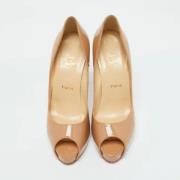 Pre-owned Fabric heels Christian Louboutin Pre-owned , Beige , Dames