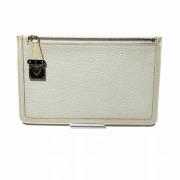 Pre-owned Leather pouches Louis Vuitton Vintage , White , Dames