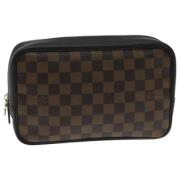 Pre-owned Canvas clutches Louis Vuitton Vintage , Brown , Dames