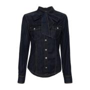 Blauwe Denim Overhemden Liu Jo , Blue , Dames