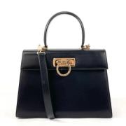 Pre-owned Leather handbags Salvatore Ferragamo Pre-owned , Black , Dam...