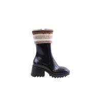 Pre-owned Leather boots Chloé Pre-owned , Black , Dames