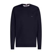 Iconische Katoen Kasjmier Trui - V-hals Tommy Hilfiger , Blue , Heren